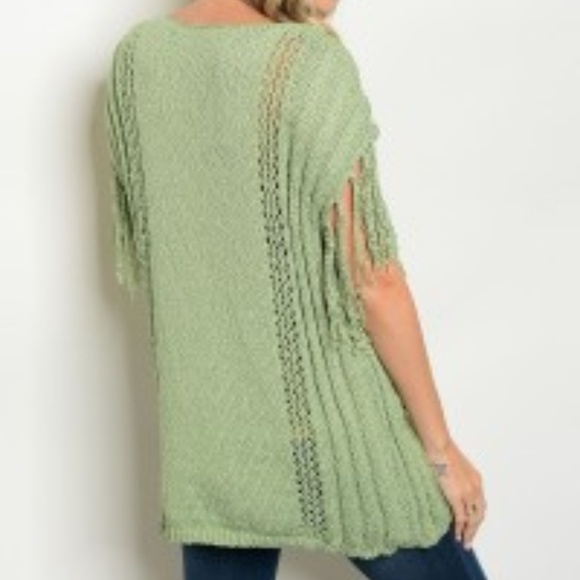 Fringed sleeve sweater NWT - Picture 2 of 2