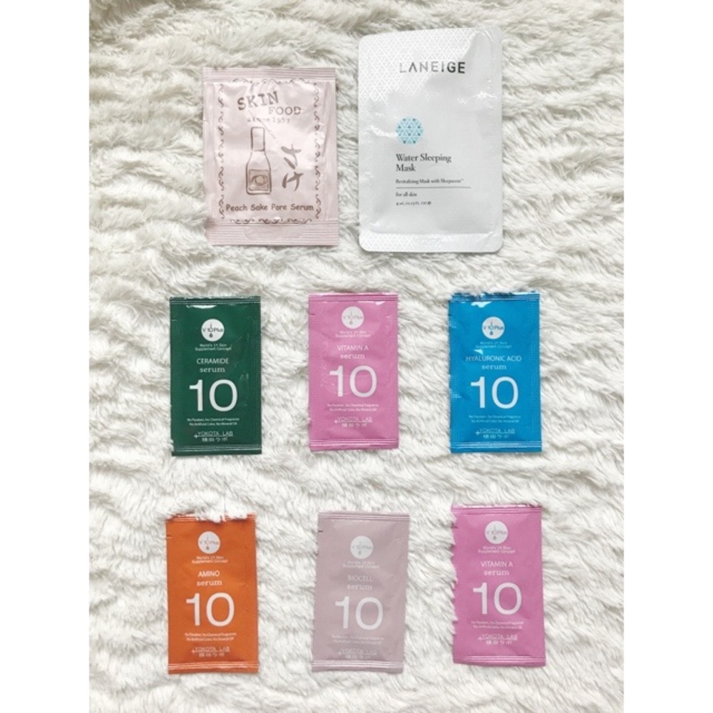 SERUM SAMPLES AND WATER SLEEPING MASK