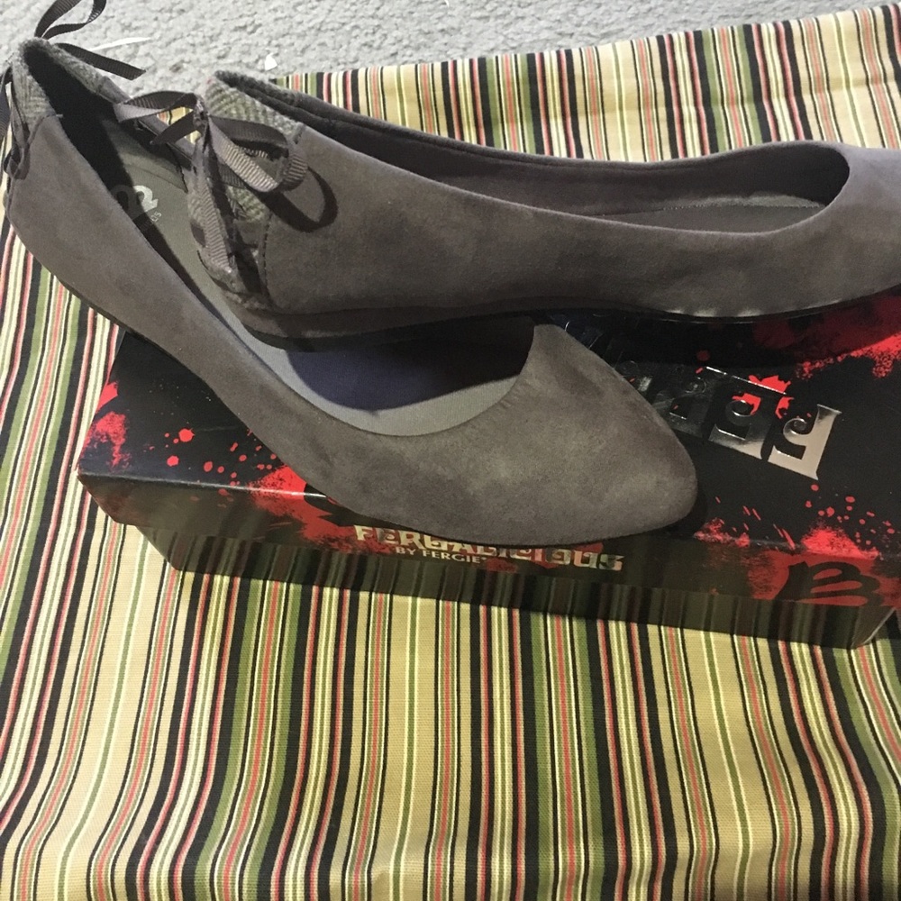 Fergalicious grey flats size 8