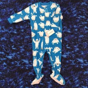 Yeti Abominable Snowman footie pajamas NWT