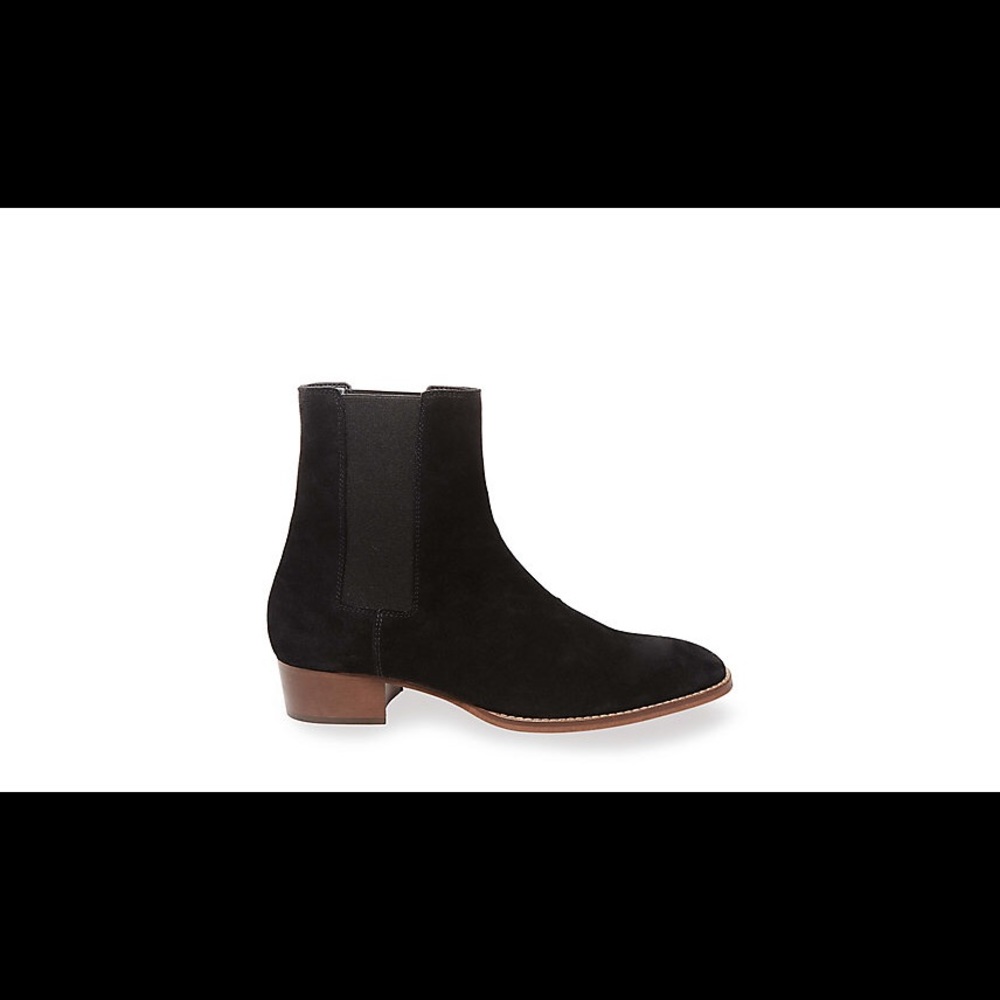 Steve Madden DIEM Chelsea Boot Black Suede Heel