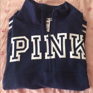 VS Pink quarter zip sweatshirt