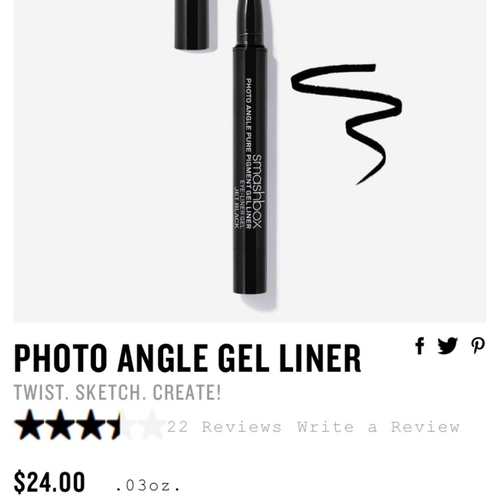 Smash box photo angle pure pigment gel liner