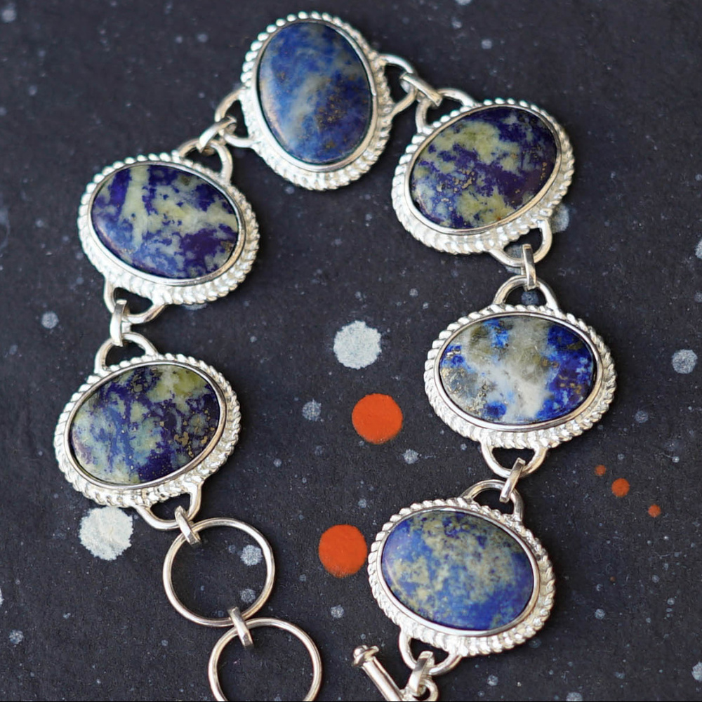 Lapis Sterling Silver bracelet