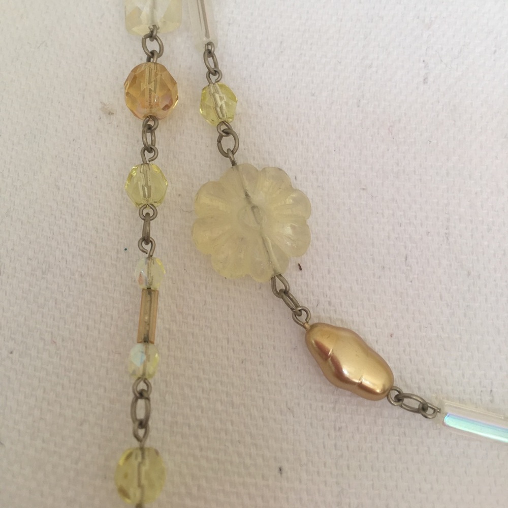 NWOT Citrine Multi-Beaded Adjustable Necklace - Picture 5 of 6