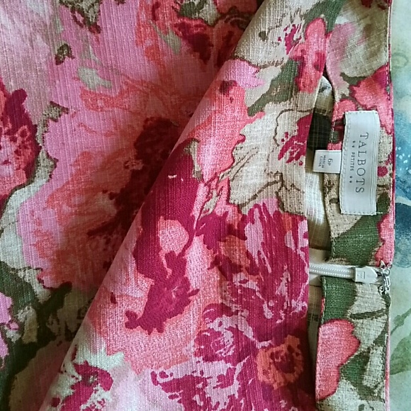 Talbot's Pink  Floral Pencil Skirt (box#9) - Picture 6 of 7