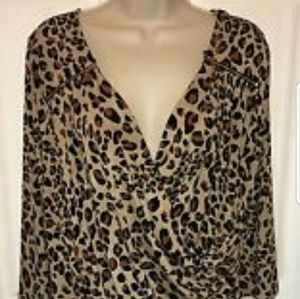 Cheetah print 3/4 sleeve top
