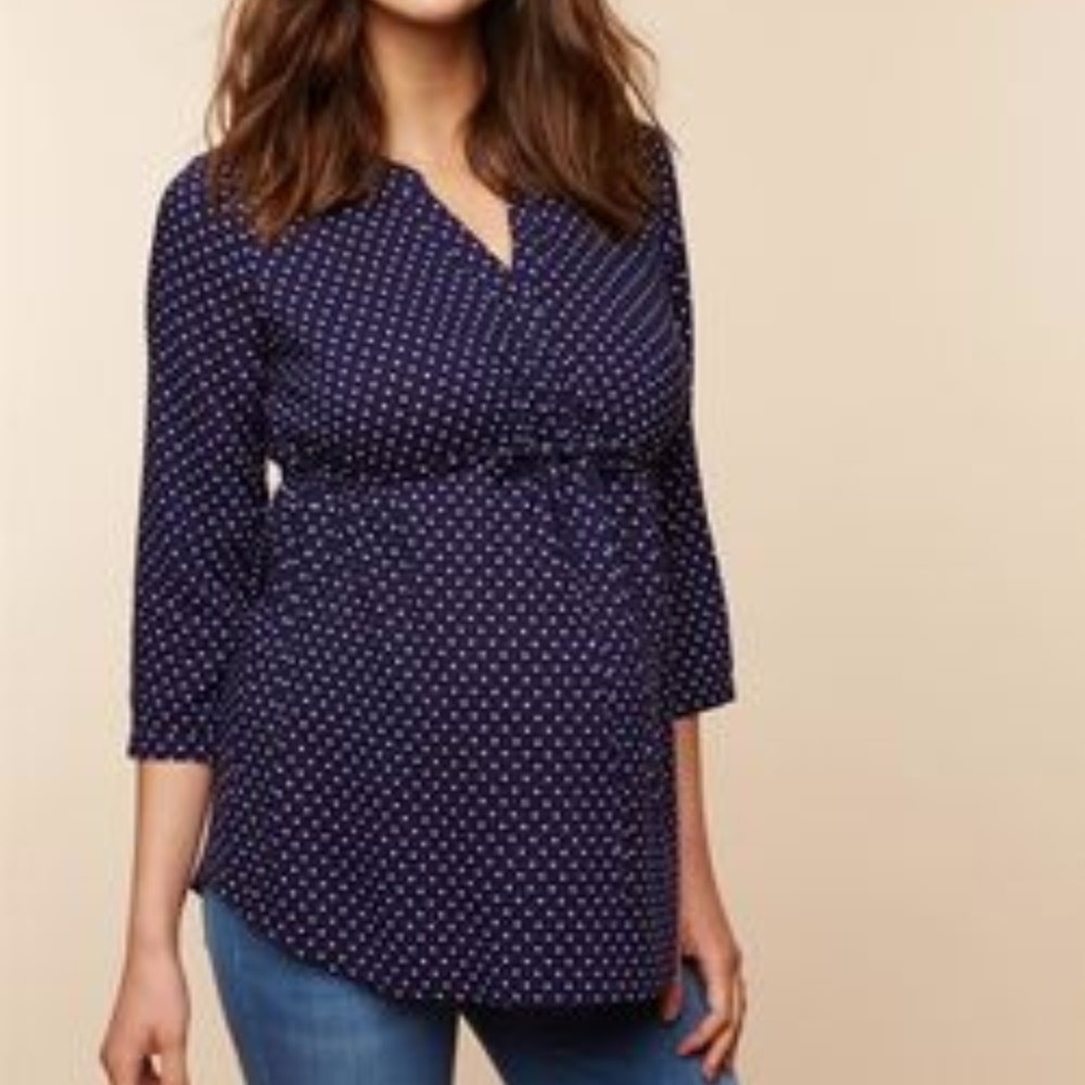 Maternity Shirt w/ Polka Dots