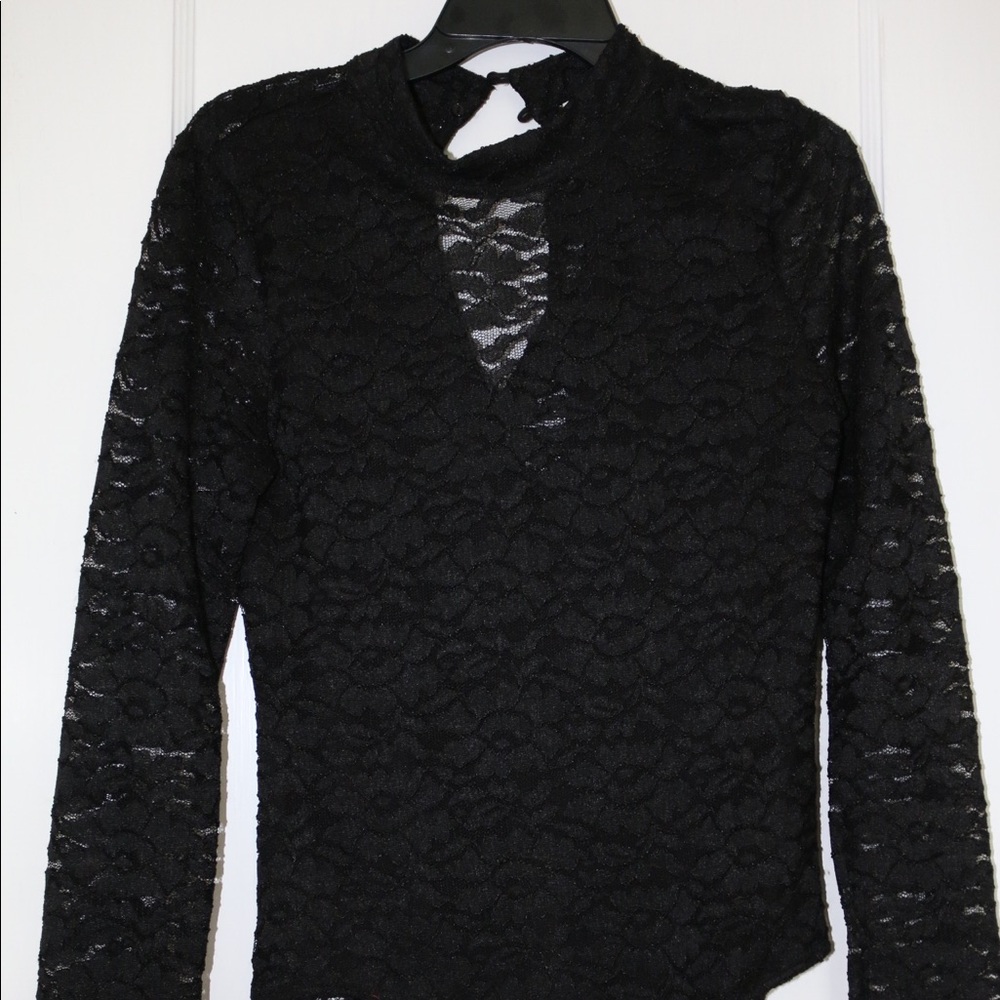 Black lace bodysuit