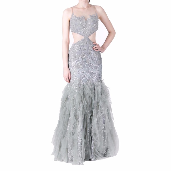 NWT Jovani Illusion Neckline Cut-out Dress Sz 4/6