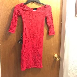 Bebe Red spandex/bodycon Dress