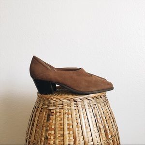 Nicole Brown Leather Josephine Booties