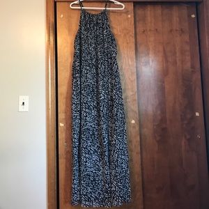 Black and grey maxi dress