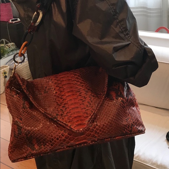 A/M Python clutch with resin chain shoulder strap - Picture 1 of 1