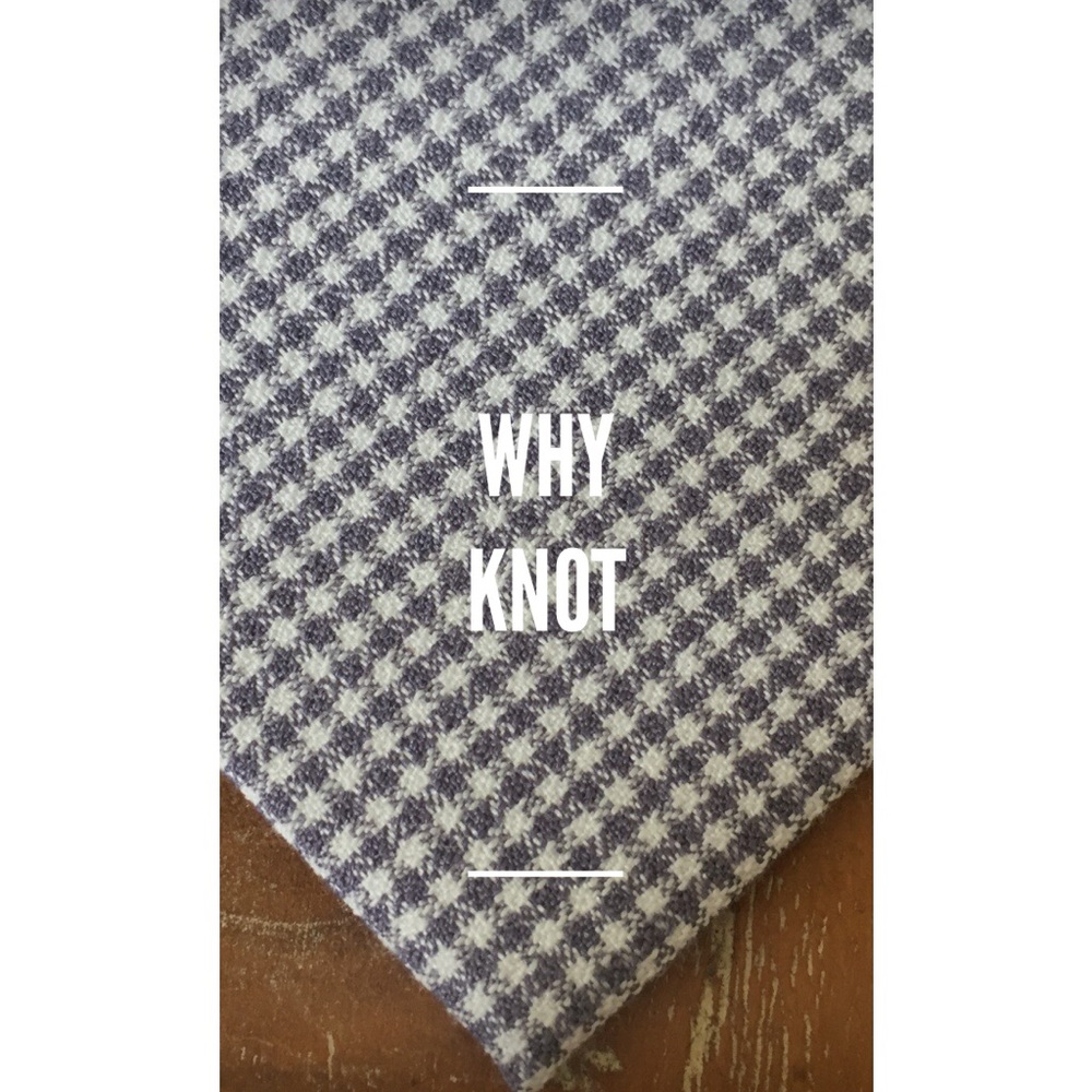 Men’s Plaid Cotton Tie - “Why Knot”
