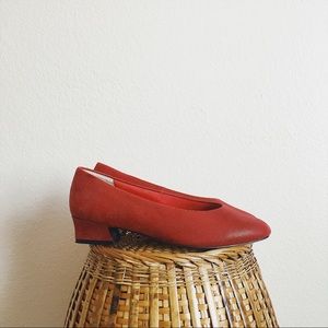 Vintage Nordstrom Red Low Heels Pumps