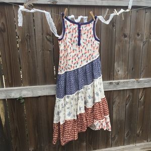 NEXT tiered pineapple girls dress sz 12