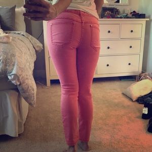 FREE PEOPLE CORAL JEANS❤️