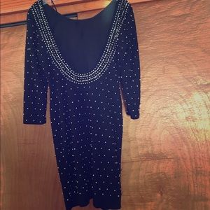 Beaded black dress - cocktail - holiday
