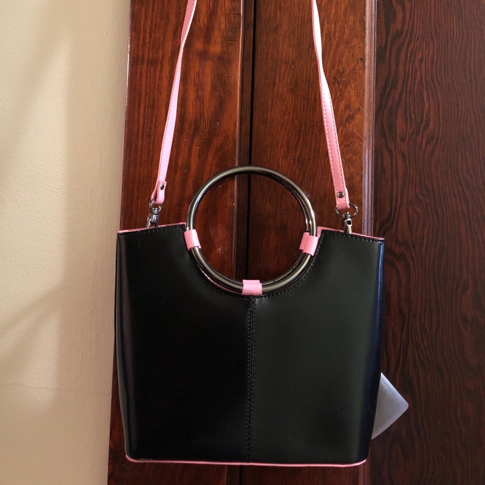 Brand new Italian made black leather purse