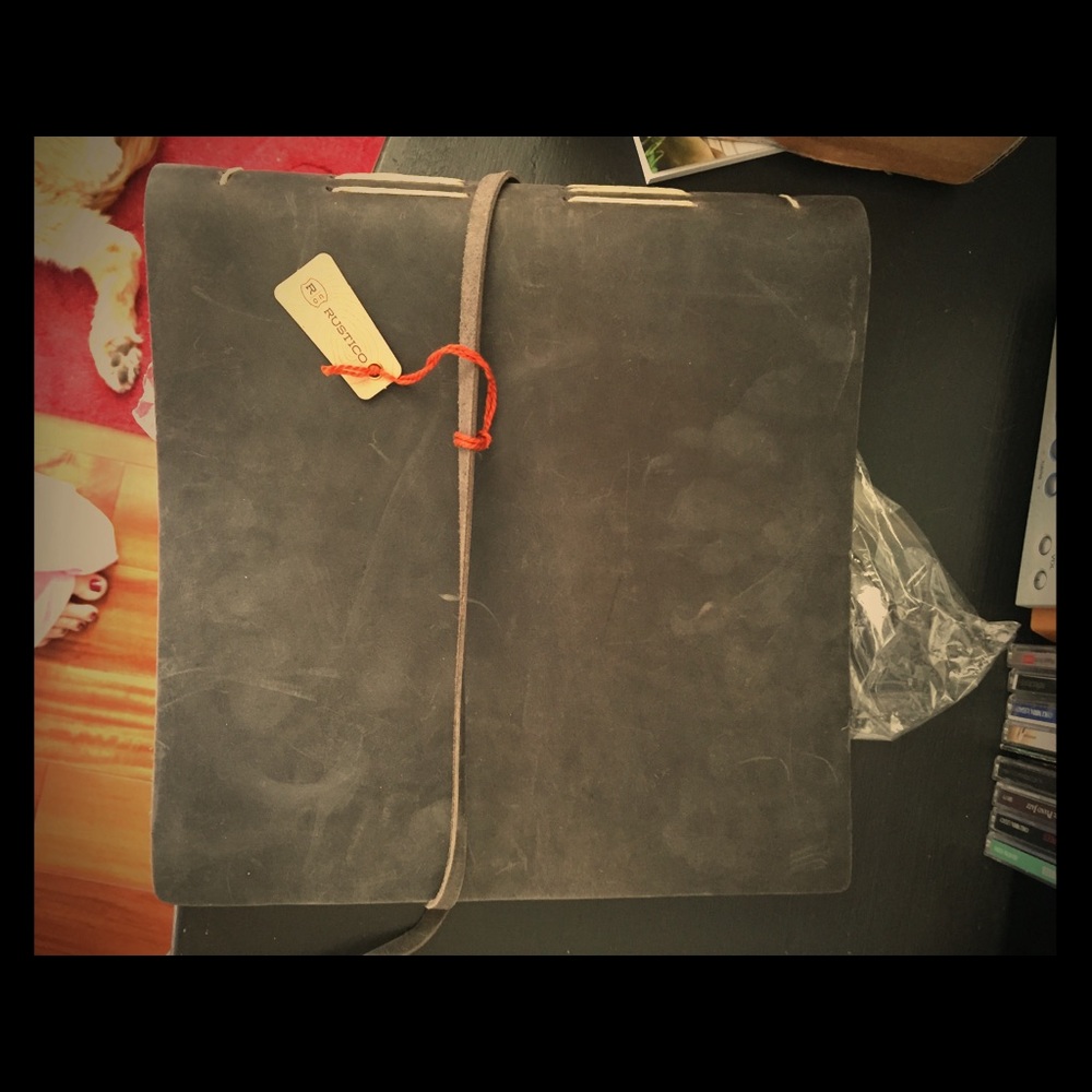 Leather bound rustic memory book or journal etc...