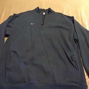 Nike fleece pull over w pockets 3/4 zip mock neck