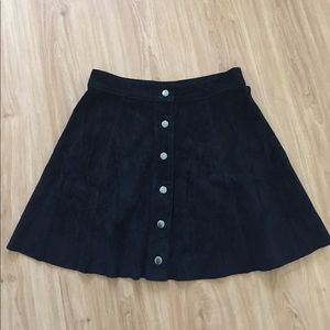 Forever 21 genuine suede button down skirt size s