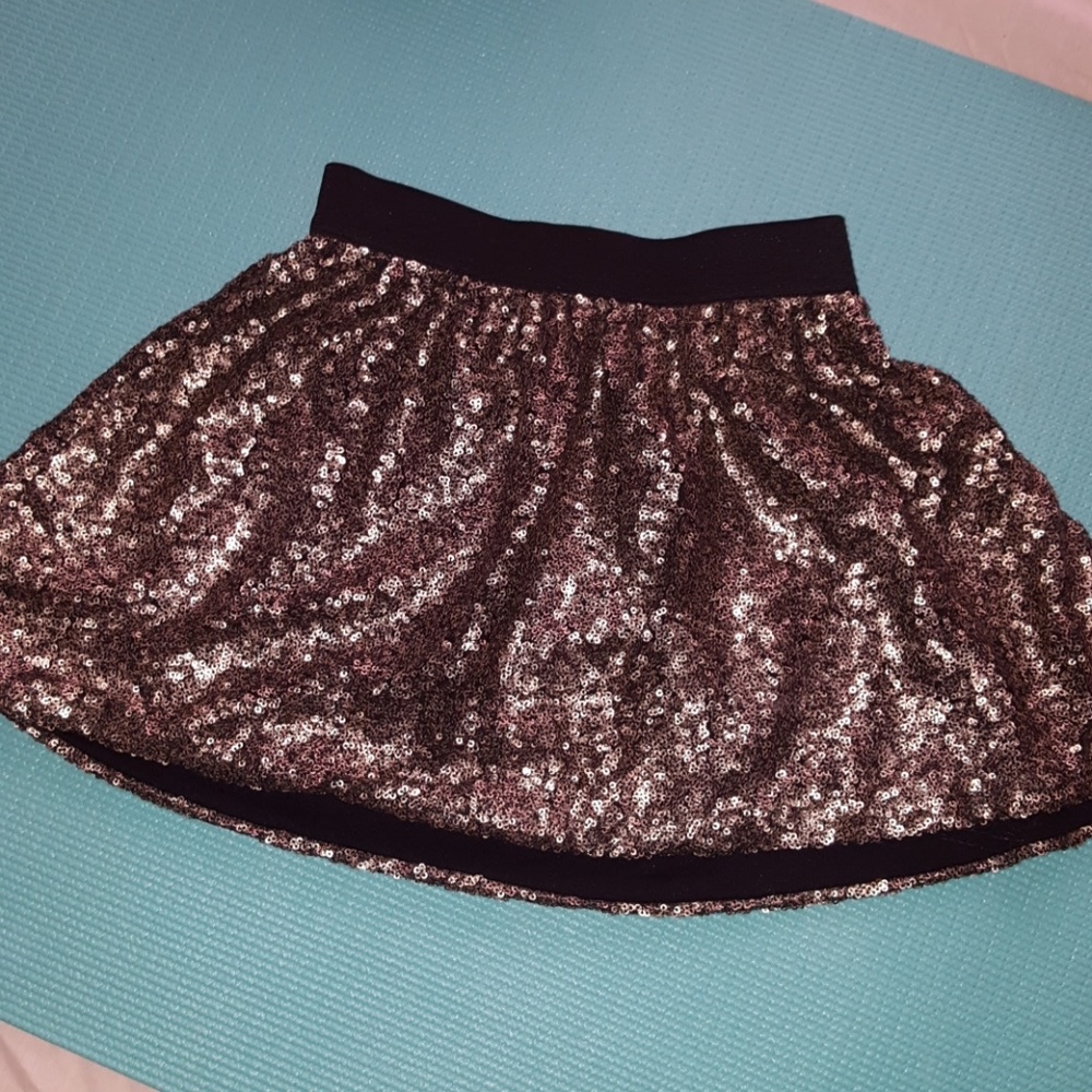 Jessica Simpson Gold Sequined Skirt