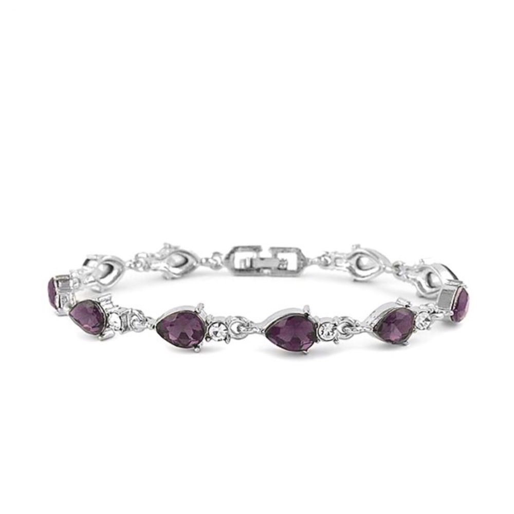 Crystal Pear Cut Tennis Bracelet