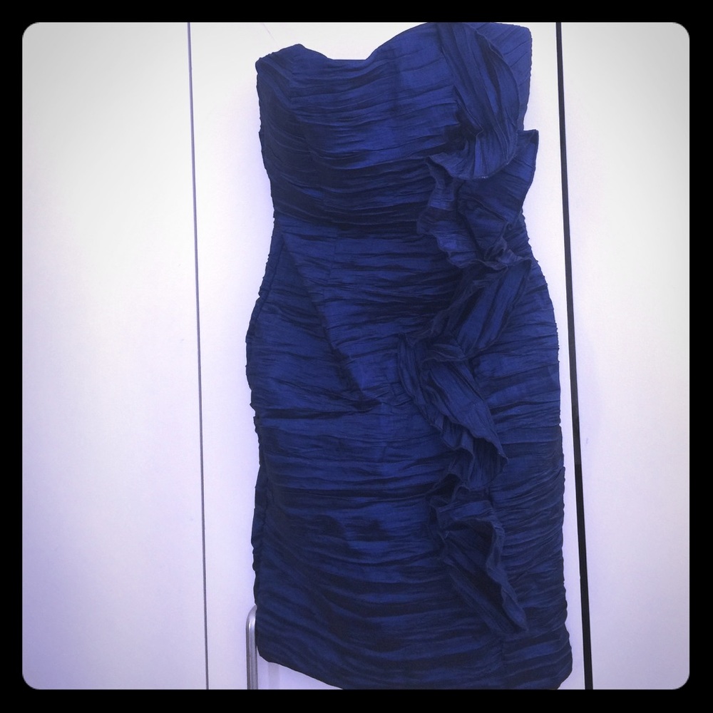 New Strapless Cocktail Formal Navy holiday Dress