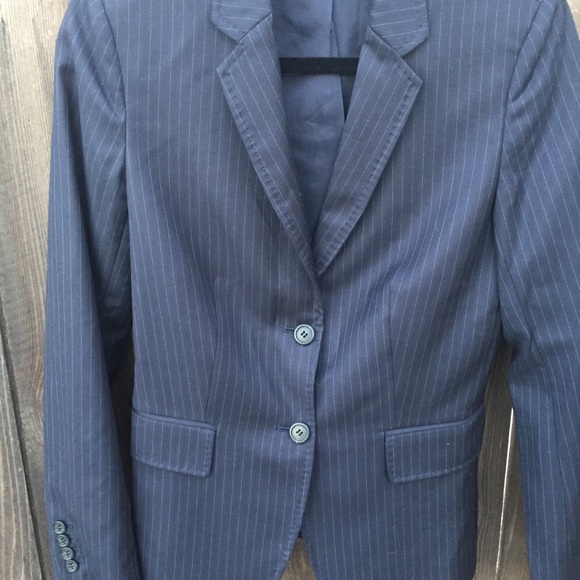 J. CREW PINSTRIPE BLAZER SZ 4 - Picture 3 of 4