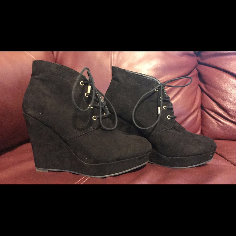 Black Lace Up Booties