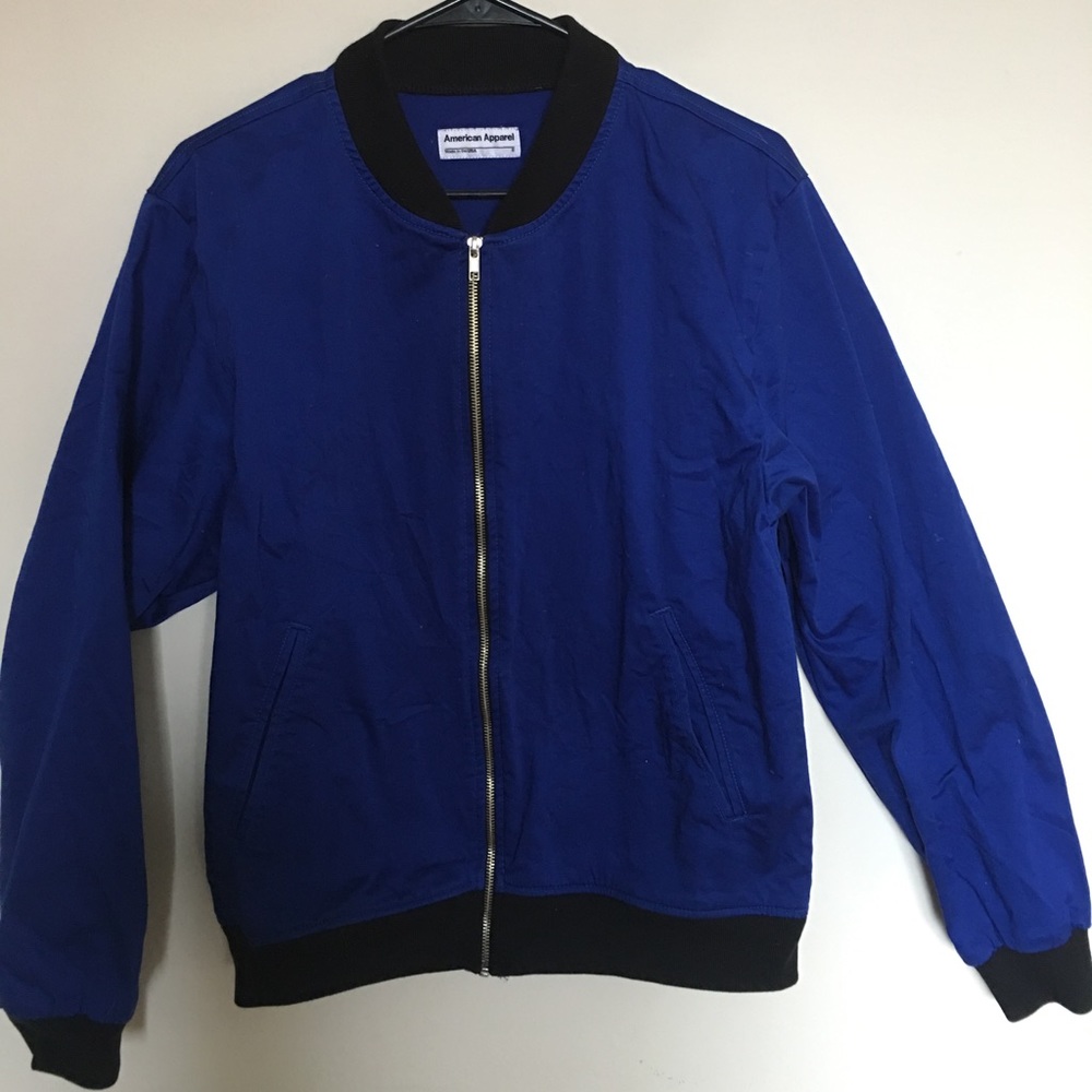 American Apparel royal bomber jacket