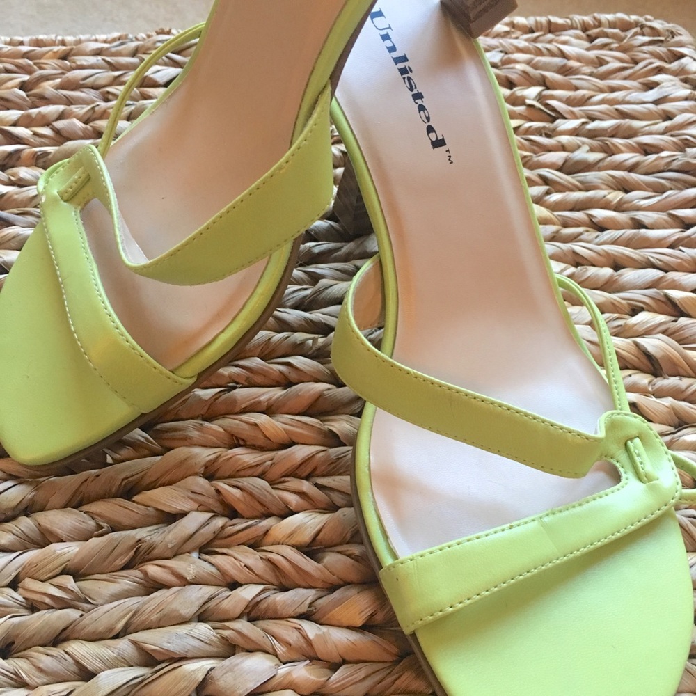 Unlisted lime sandals in size 9