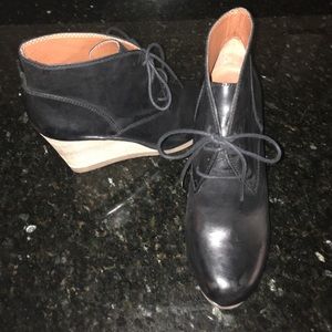Lucky Brand Black wedge booties
