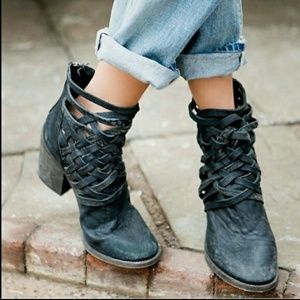 *Final Offer* Free People Distressed Woven Boots