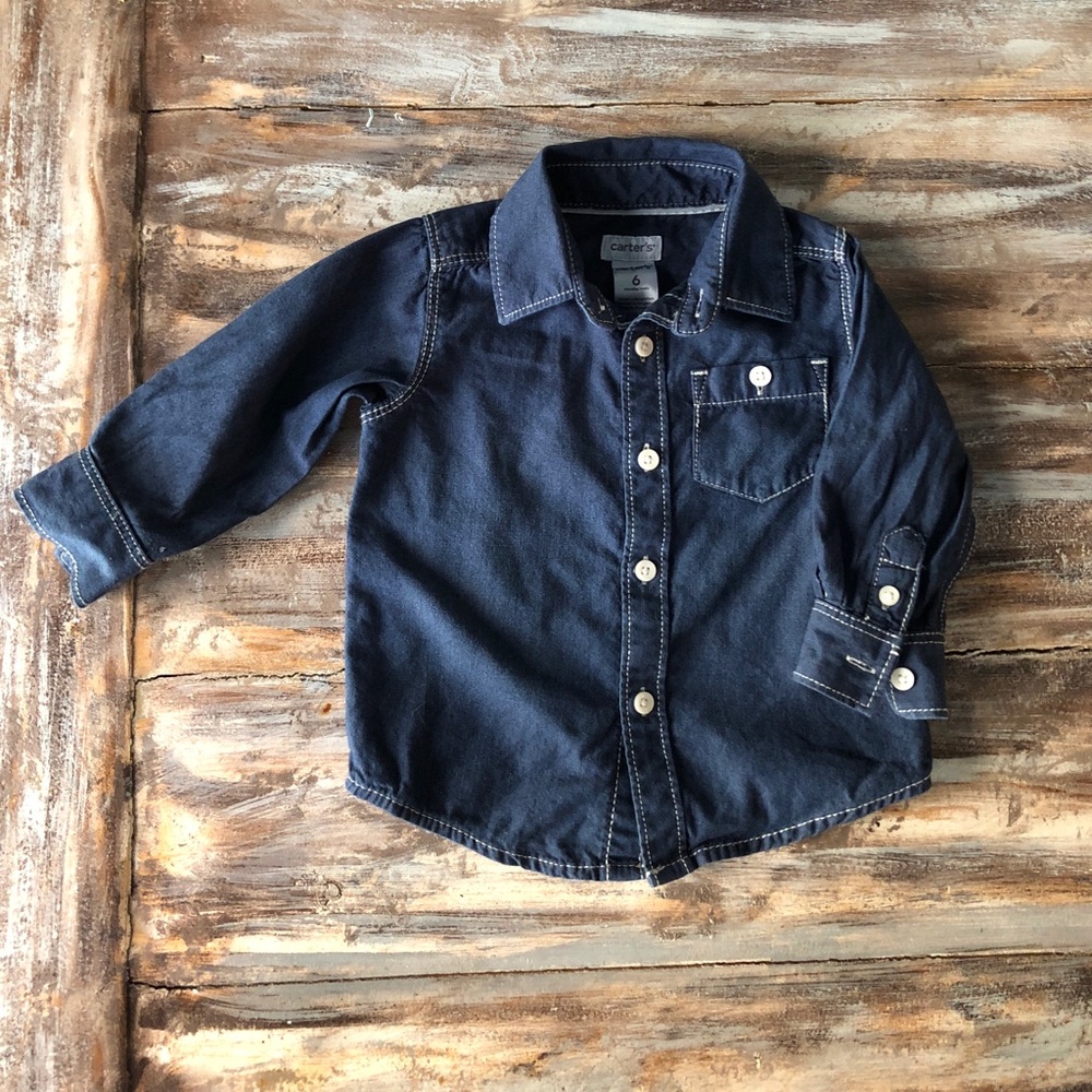 Carter’s 6 months Dark Chambray shirt