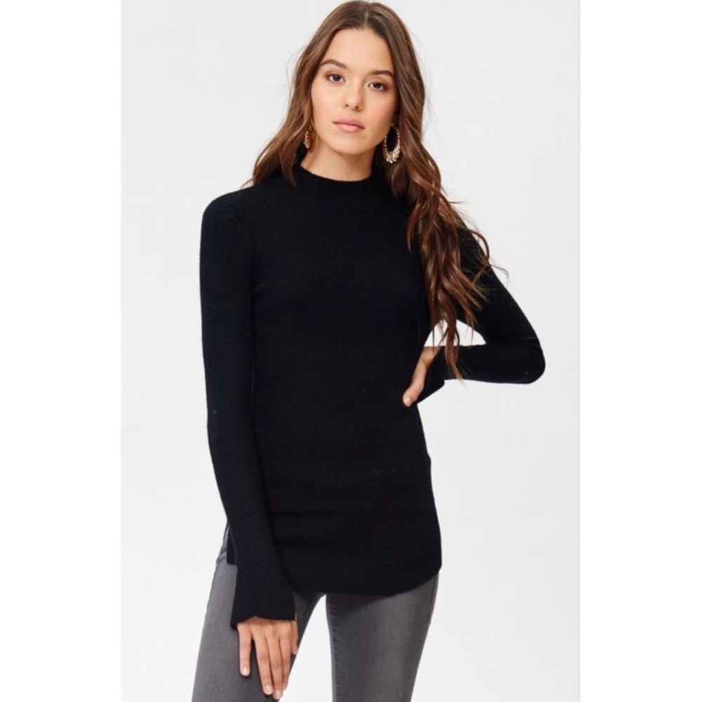 MONICA Black Brushed Long Sleeve