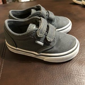 Gray toddler Velcro Vans
