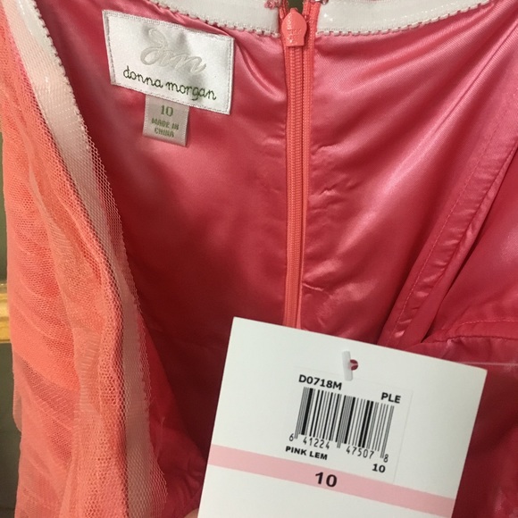 Donna Morgan Dress pink lemonade - NWT bridesmaid - Picture 4 of 6