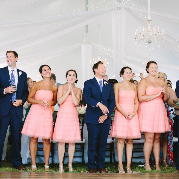 Donna Morgan Dress pink lemonade - NWT bridesmaid - Picture 2 of 6