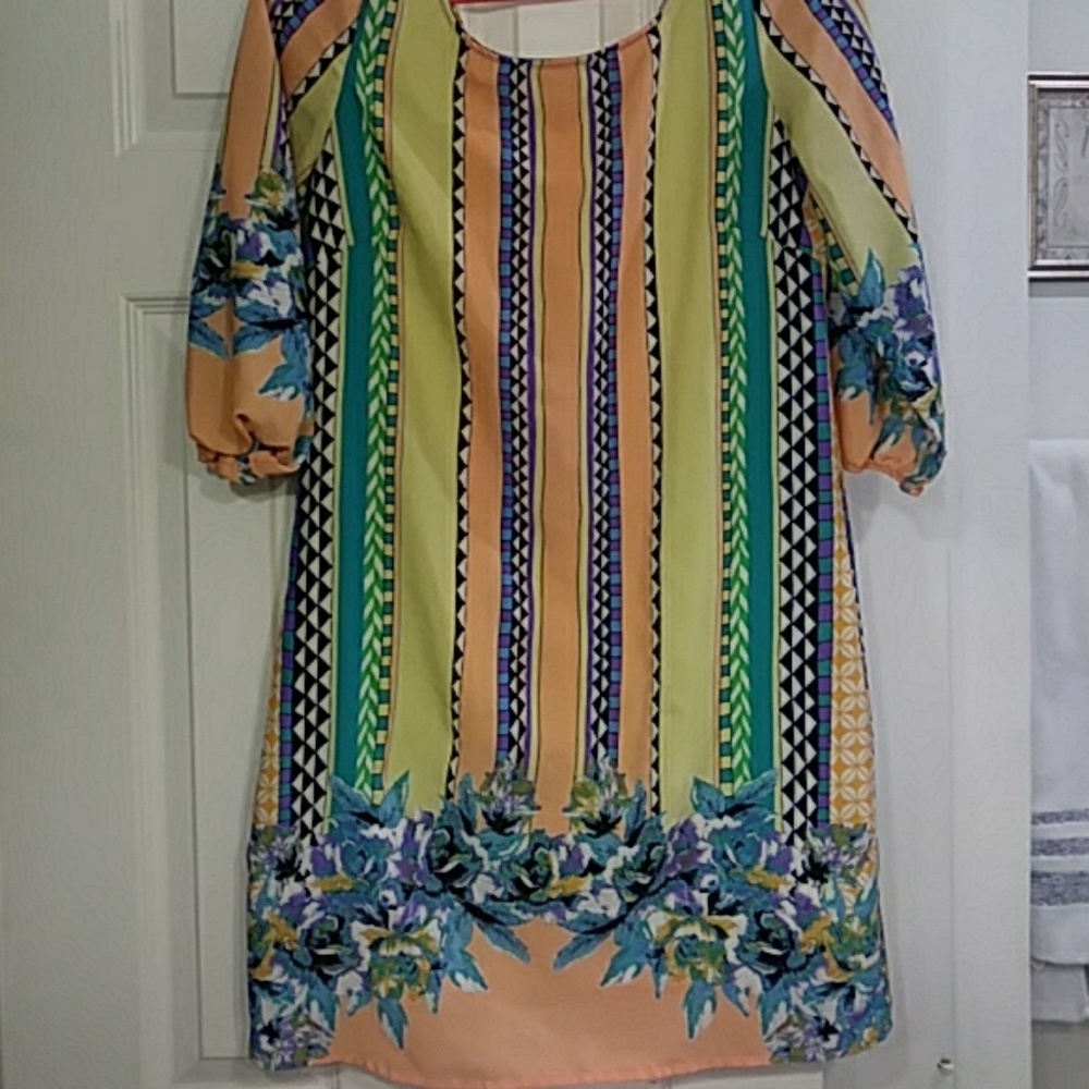Multicolored A-line dress