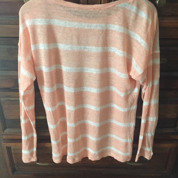 Lauren Ralph Lauren Linen Pink Striped Top - Picture 5 of 5