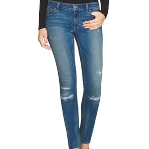 WHBM distressed skinny jeans