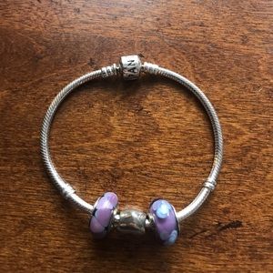 Pandora Bracelet with 3 charms included!