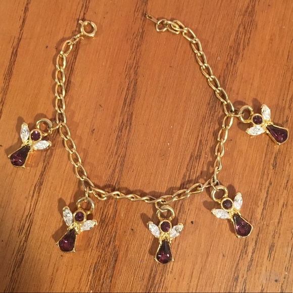 Amethyst Angel Charm Bracelet - Picture 2 of 5