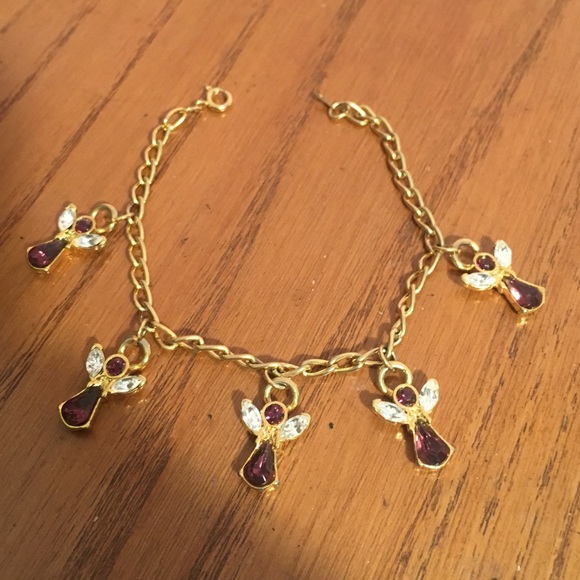 Amethyst Angel Charm Bracelet - Picture 4 of 5