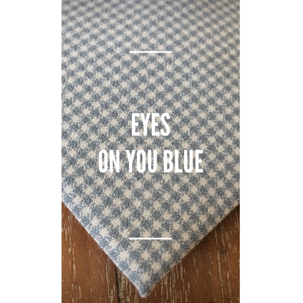 Men’s Plaid Cotton Tie - “Eyes On You Blue”