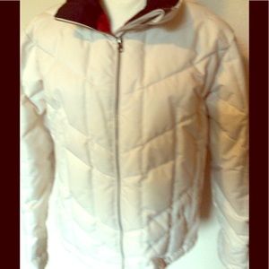 Columbia Women's XL Jacket White Puffer Red Black