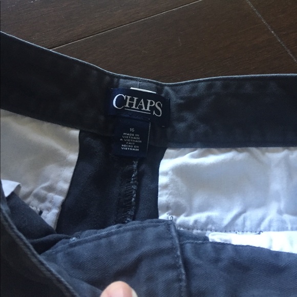 Chaps Boys Navy Khakis - Picture 2 of 2